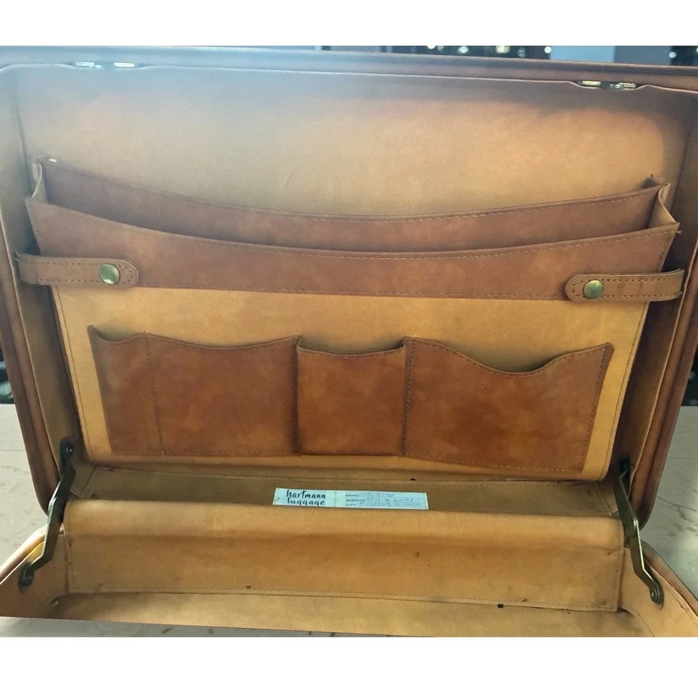Vintage Hartmann Belting Leather Attache Briefcase Tan USA 18x13x5